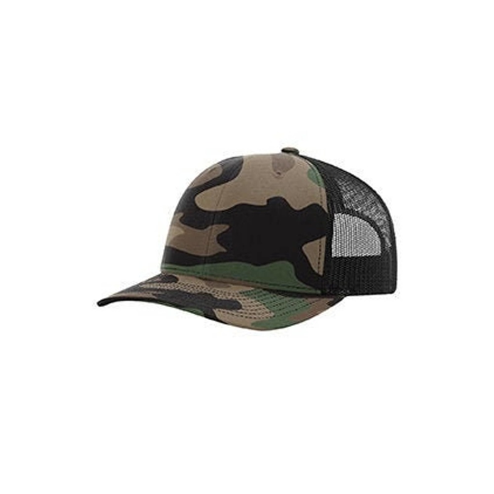 Trucker Hat Olive Green Camo and Black Richardson 112